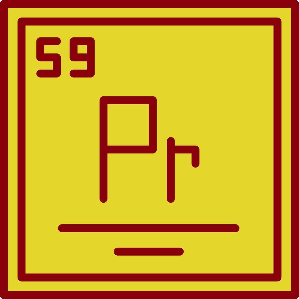 praséodyme vecteur icône conception