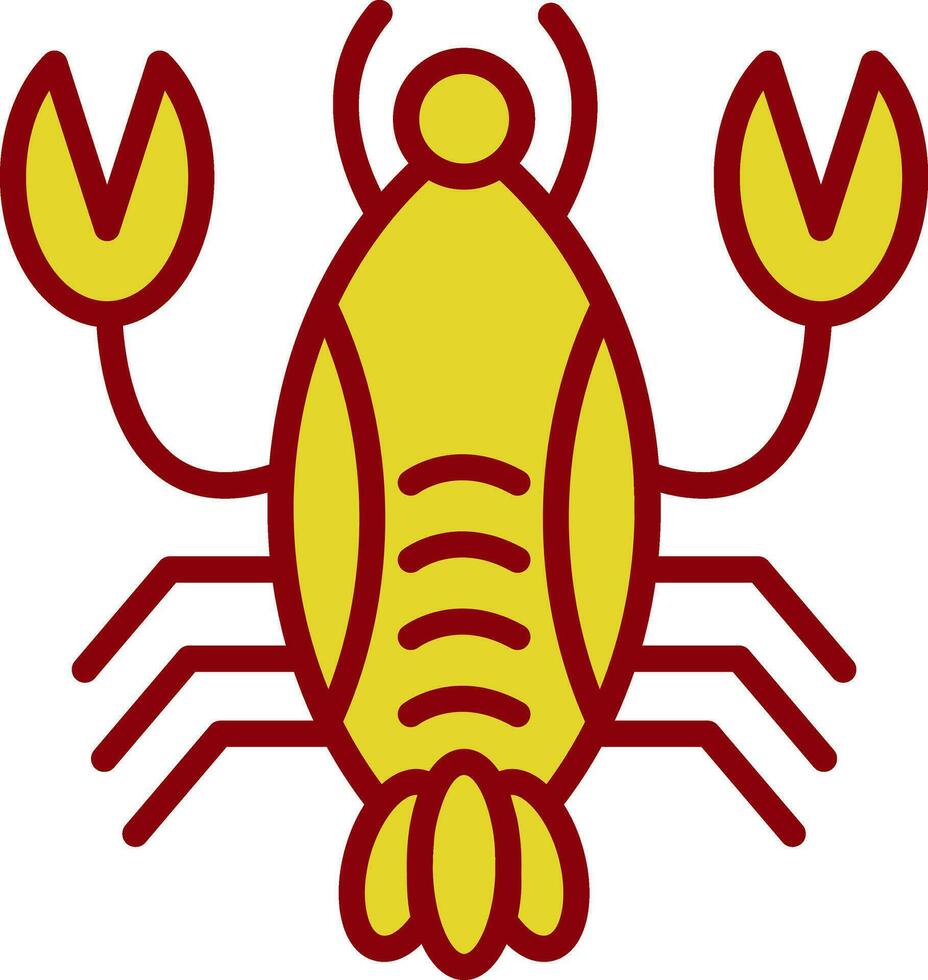 conception d'icône de vecteur de homard