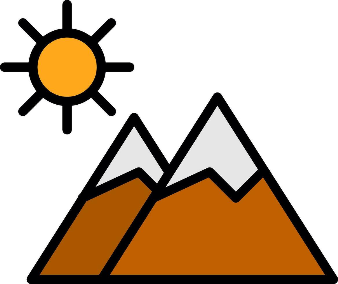 conception d'icône de vecteur de montagnes