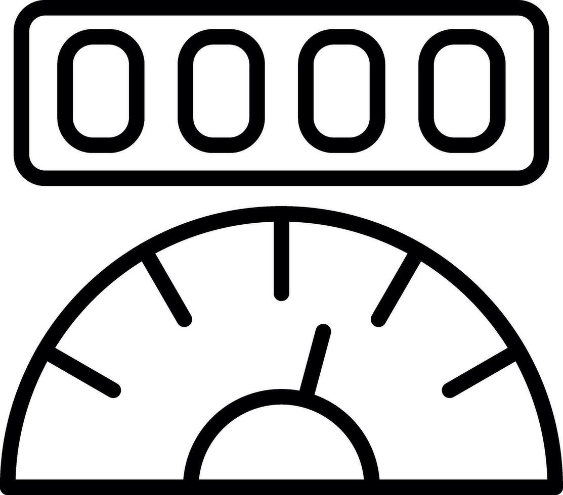 kilométrage vecteur icône conception