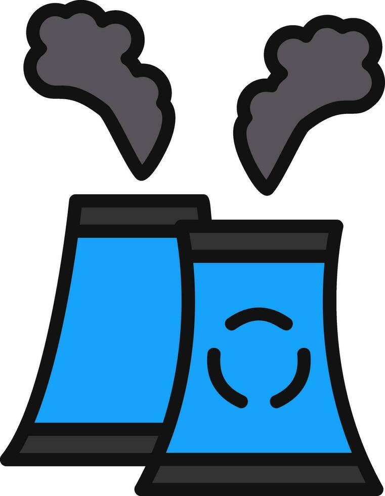 conception d'icône de vecteur de centrale nucléaire