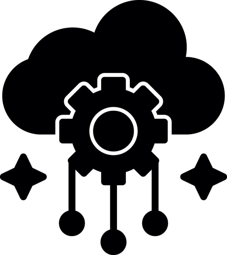 nuage intelligence vecteur icône conception