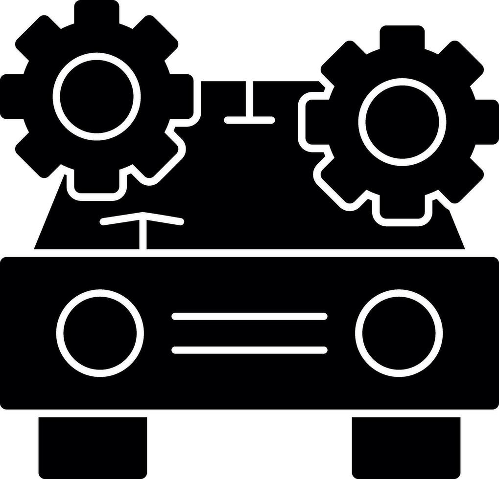 conception d'icône de vecteur de voiture sans conducteur