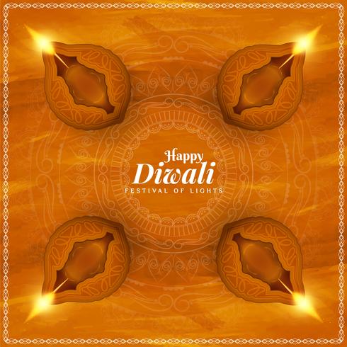 Résumé fond de festival indien heureux Diwali vecteur