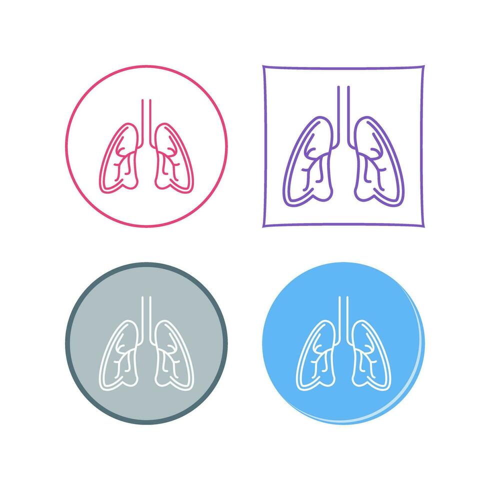 icône de vecteur de poumons