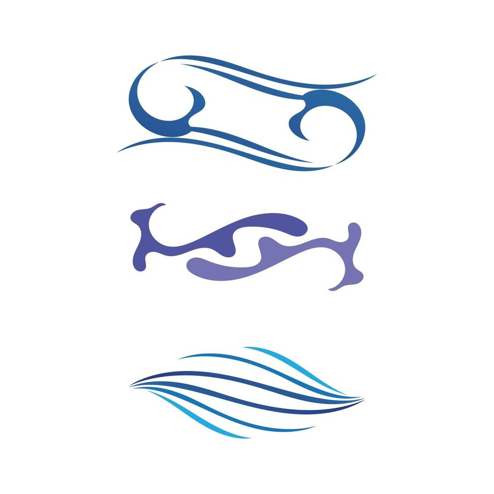 vagues de plage vector logo et symboles app icônes modèle