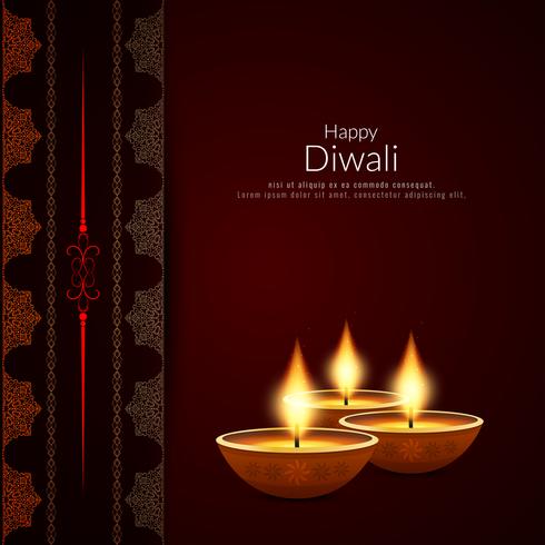 Abstrait décoratif joyeux Diwali vecteur