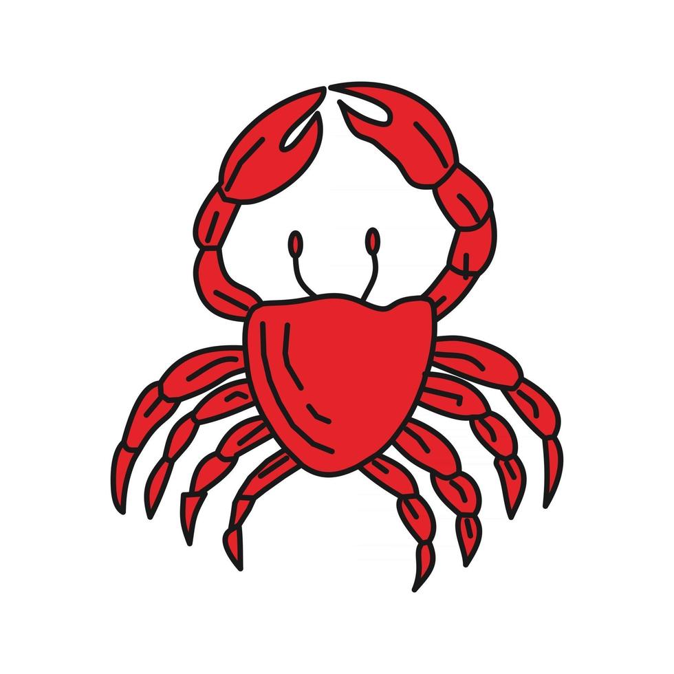 vecteur de modèle graphique de conception de mer de crabe