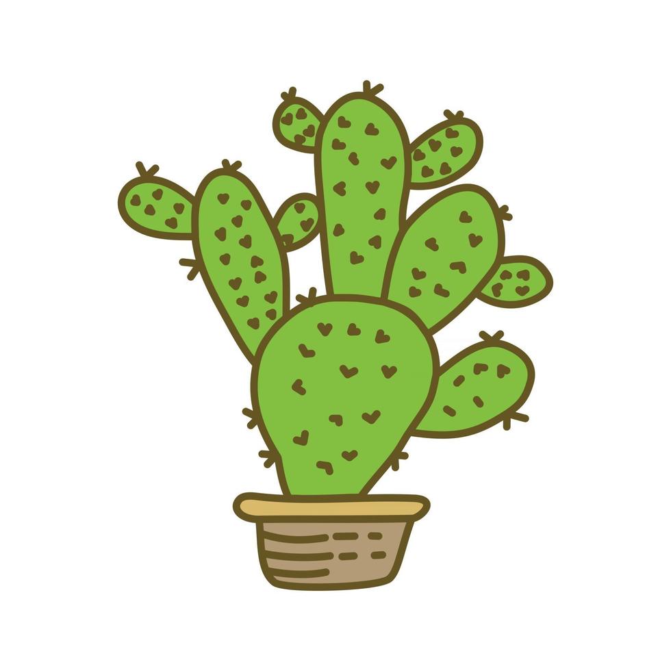 modèle d & # 39; illustration de conception de pot de cactus vecteur