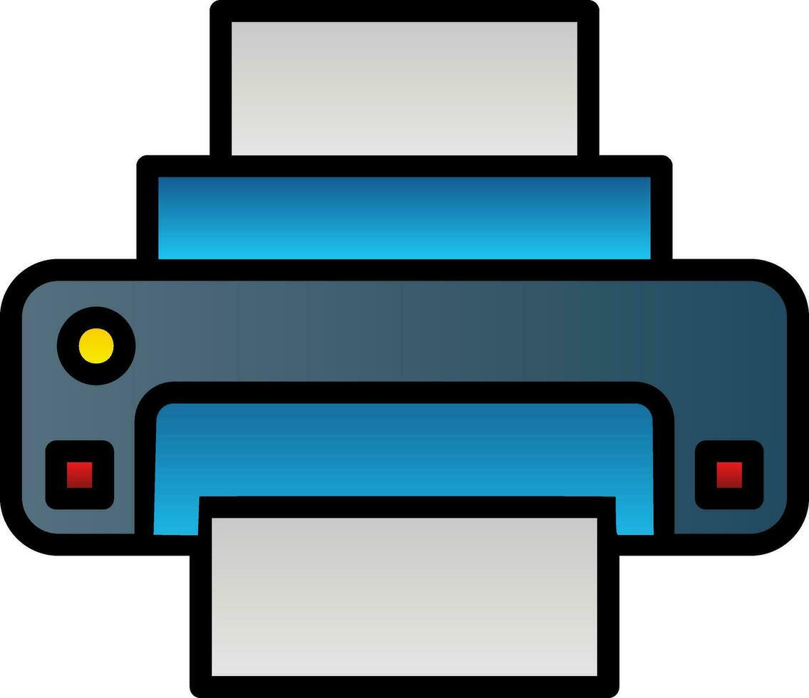 conception d'icône de vecteur d'imprimante