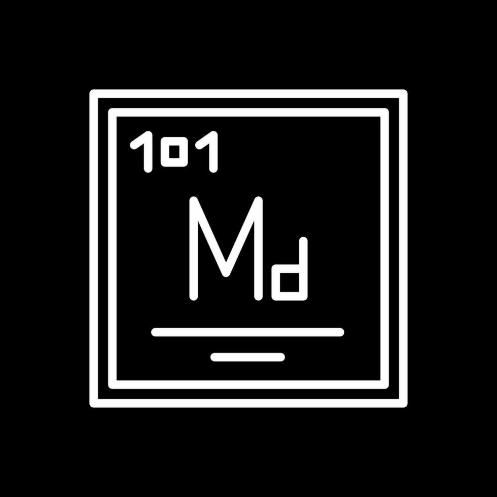 mendélévium vecteur icône conception