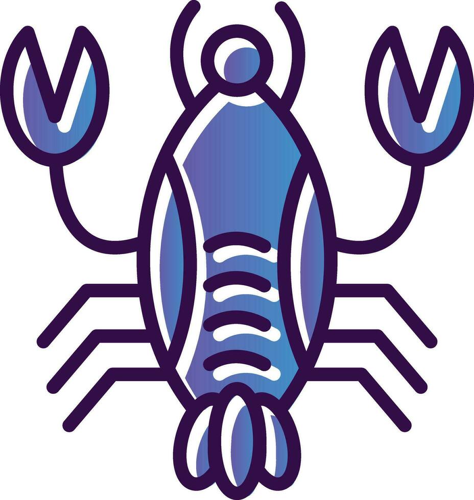 conception d'icône de vecteur de homard