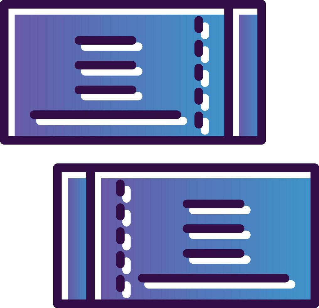 conception d'icônes vectorielles de billets vecteur