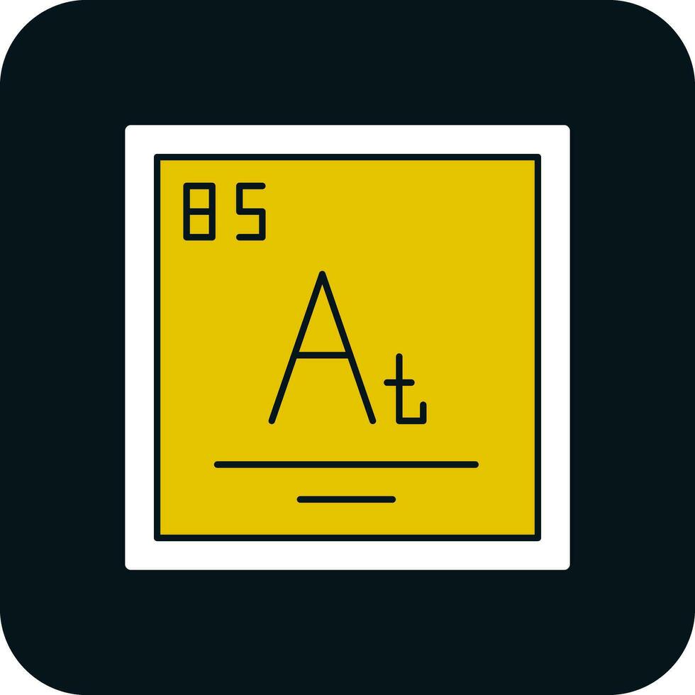 astatine vecteur icône conception