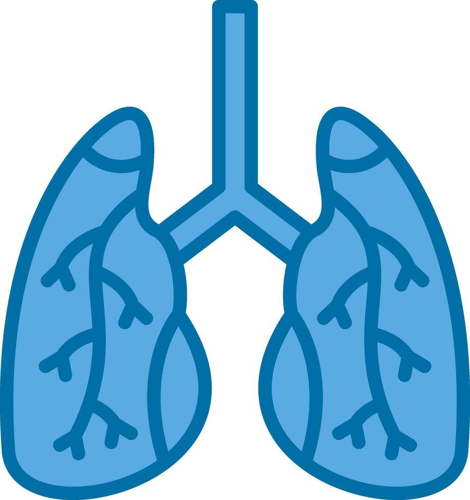 conception d'icône de vecteur de poumons