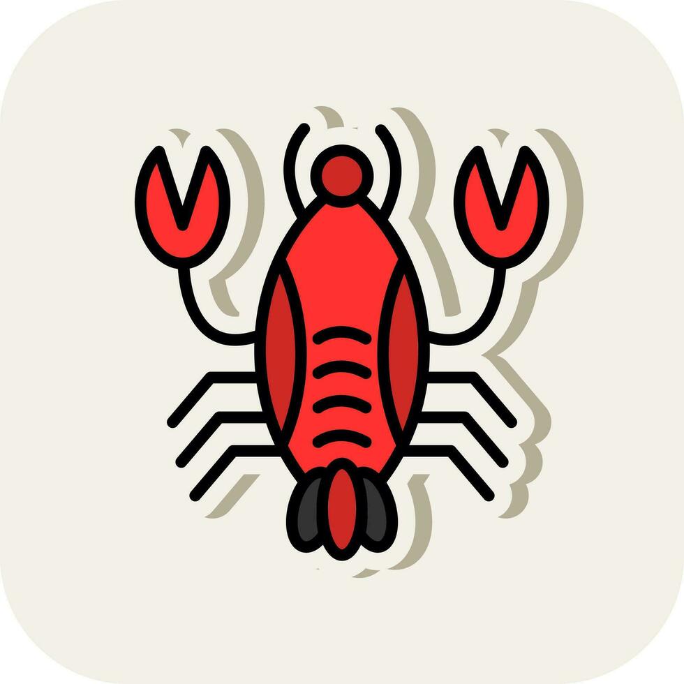 conception d'icône de vecteur de homard