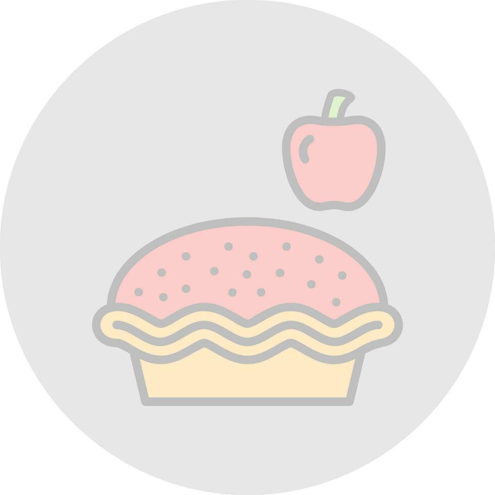Pomme tarte vecteur icône conception