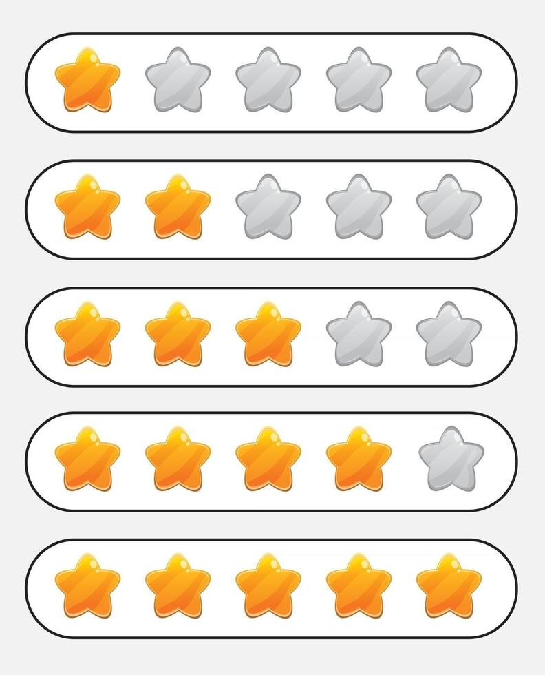 collection de jeux de classement par étoiles vecteur