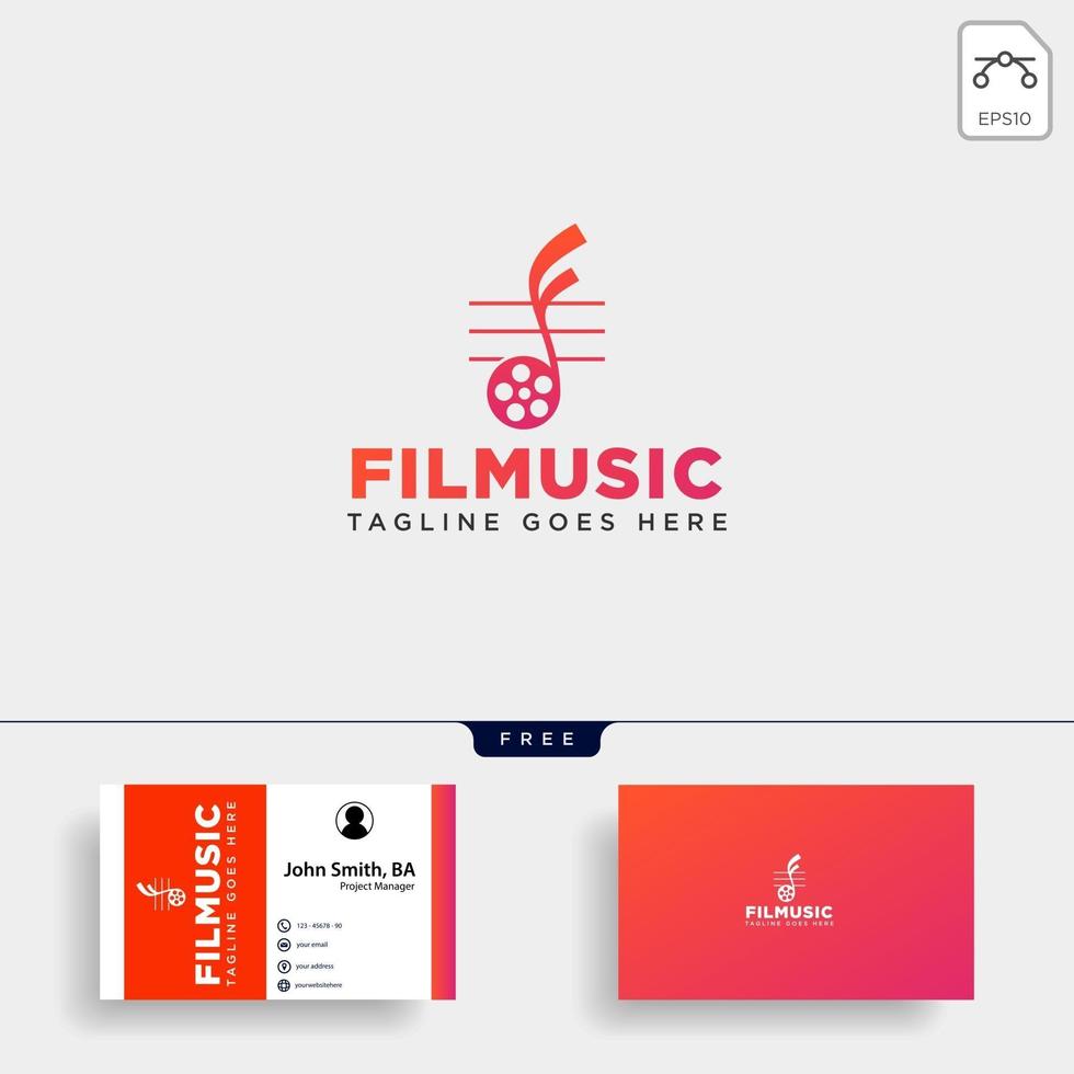 clip de musique cinéma multimédia divertissement simple logo modèle vector illustration fichier vectoriel