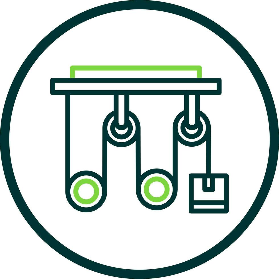 conception d'icône de vecteur de poulie