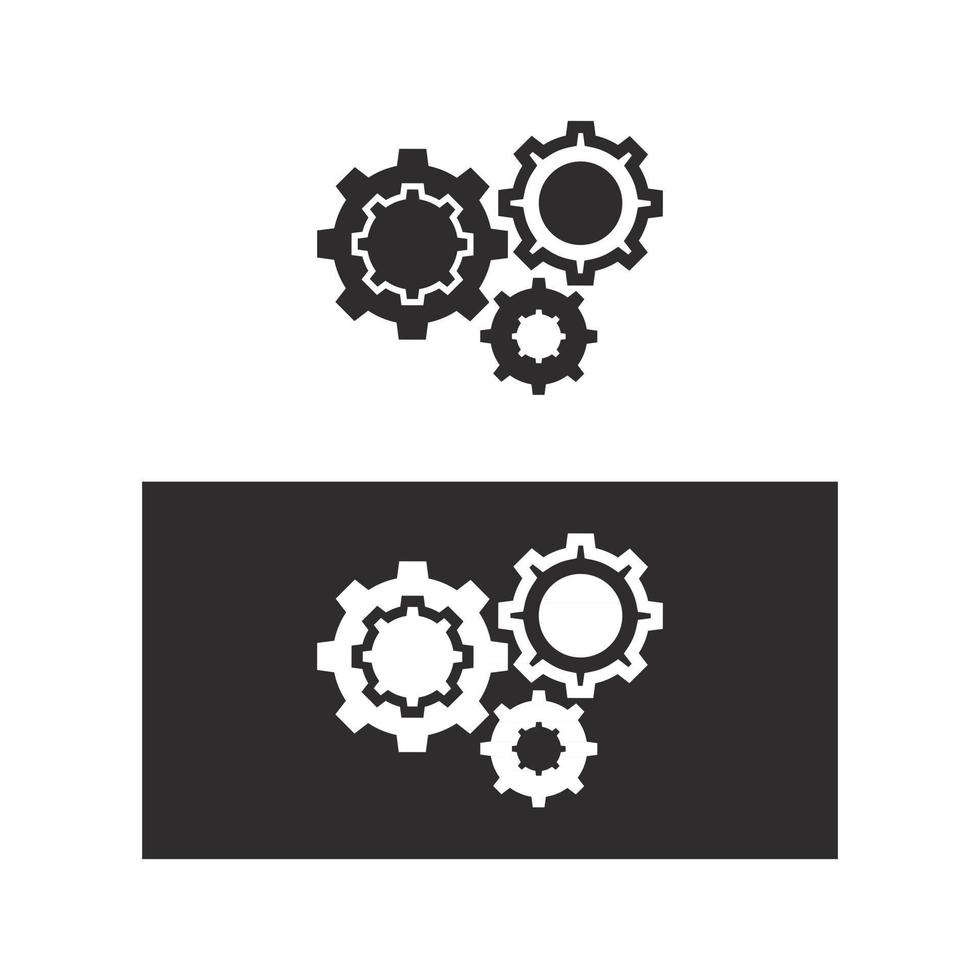 icône de vecteur de modèle de logo engrenage