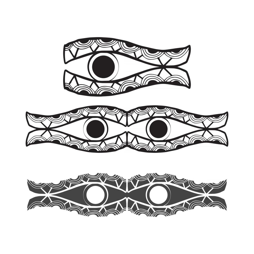 tatouage ethnique tribal icône vector illustration design logo