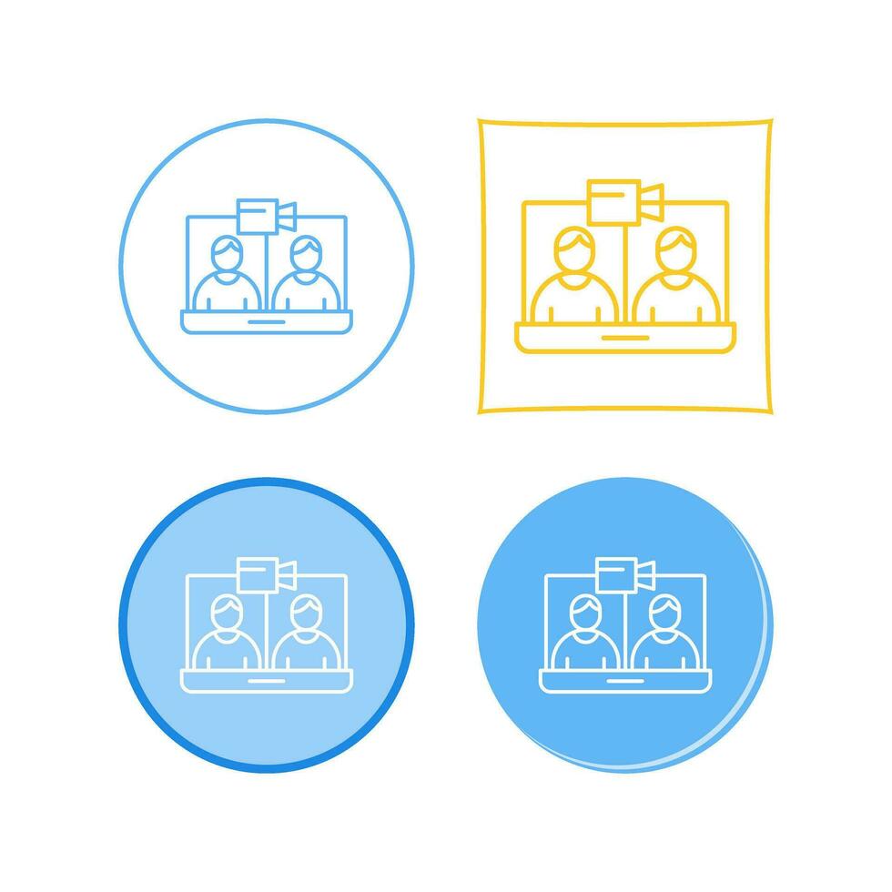 icône de vecteur de vidéoconférence