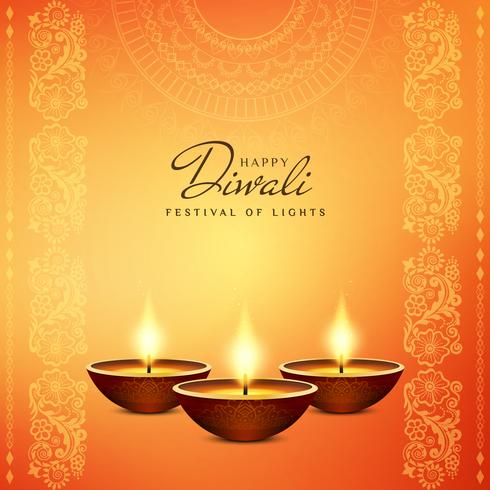 Abstrait religieux joyeux Diwali vecteur