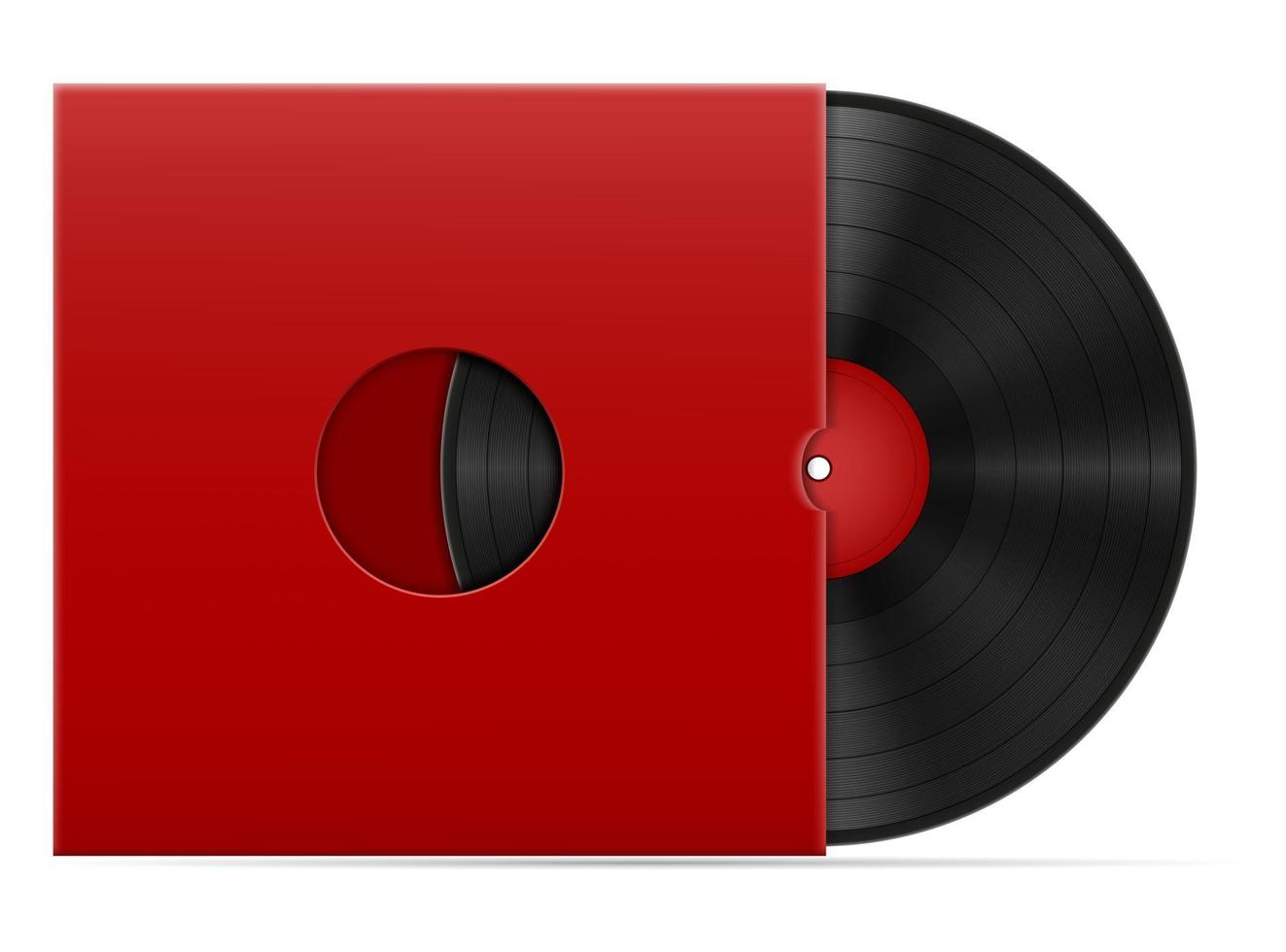 illustration de vecteur stock disque vinyle rétro isolé sur fond blanc