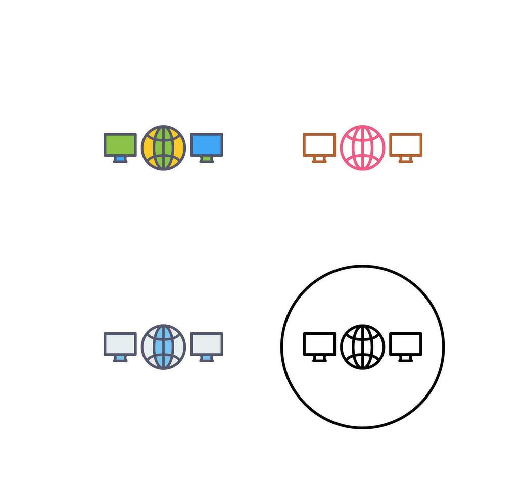 icône de vecteur de réseaux uniques