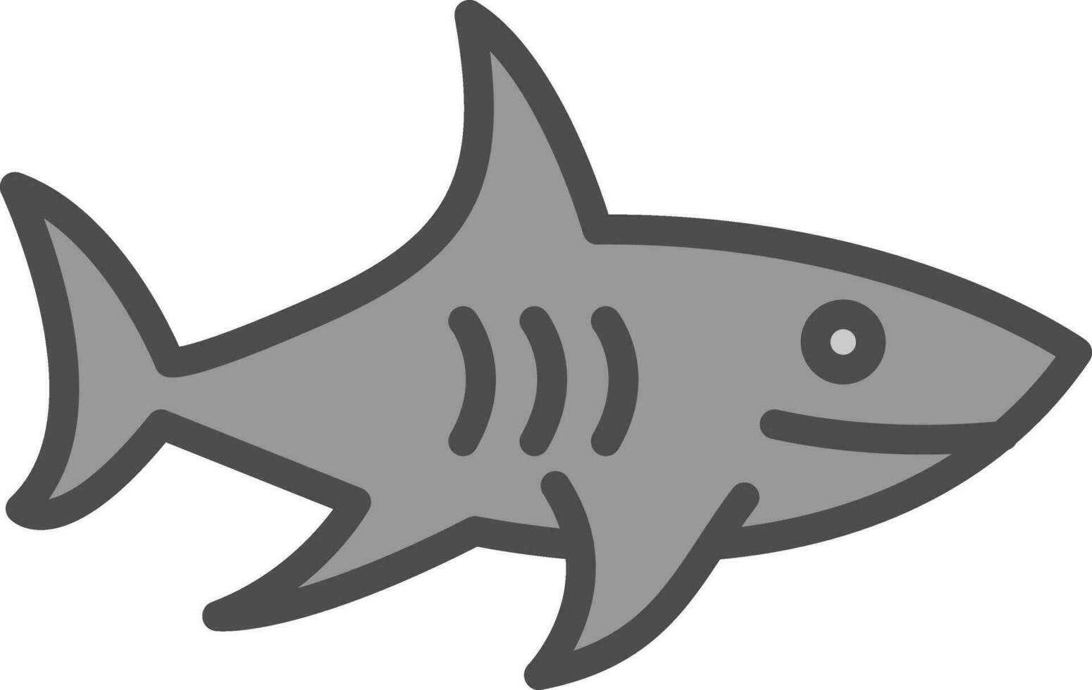 conception d'icône de vecteur de requin