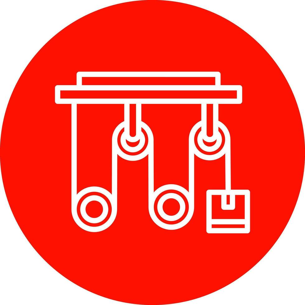 conception d'icône de vecteur de poulie