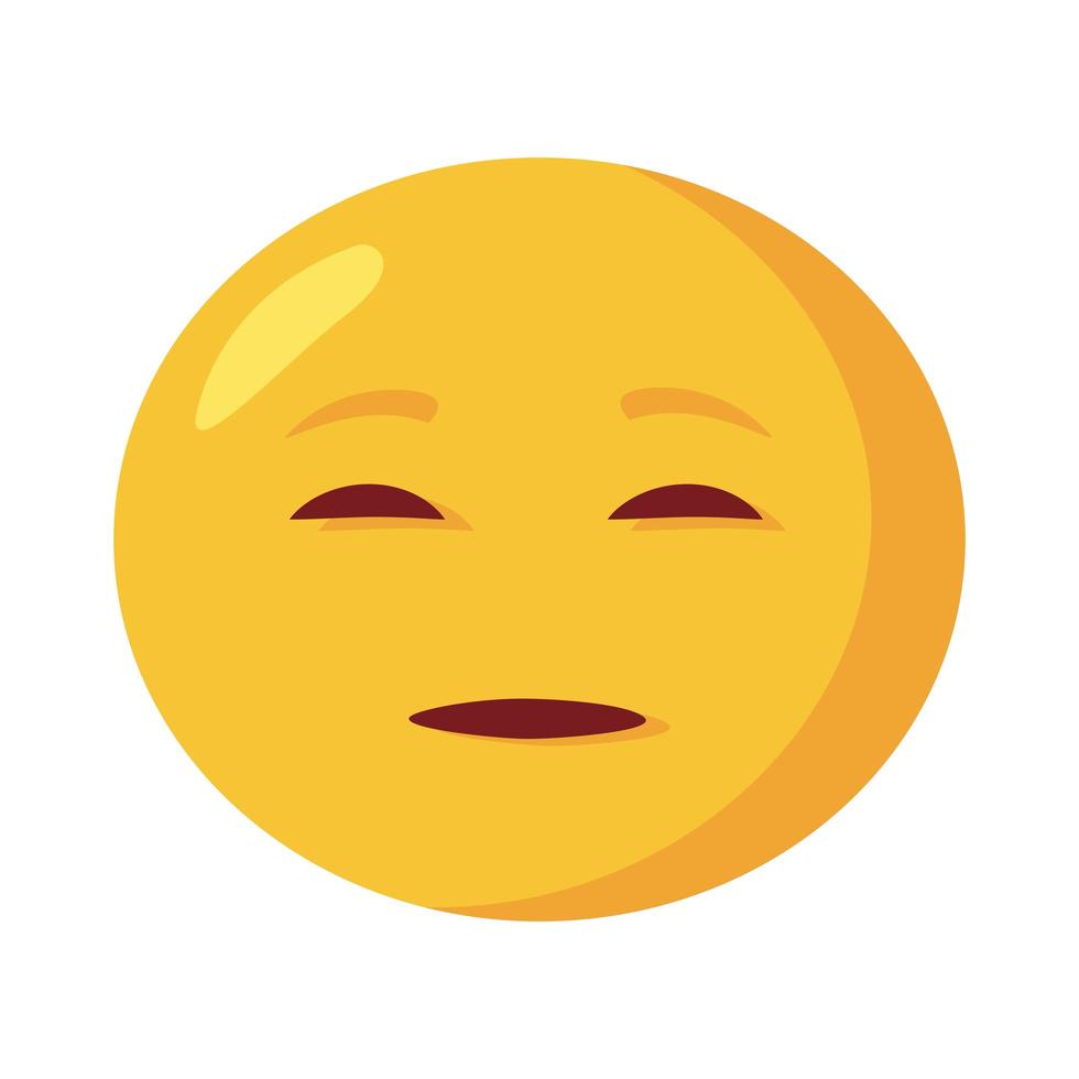 icône de style plat classique visage emoji triste vecteur