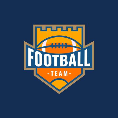 Football américain logo château vecteur