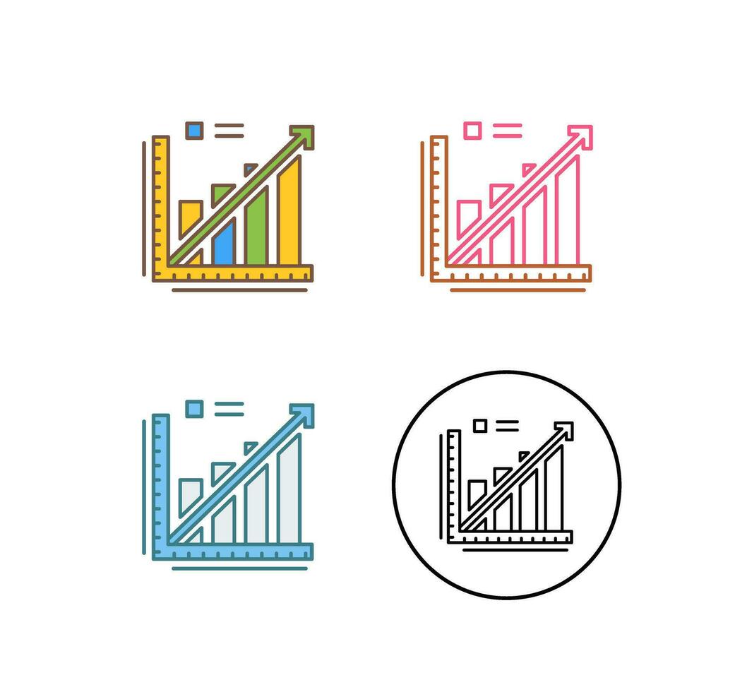 icône de vecteur de graphique linéaire