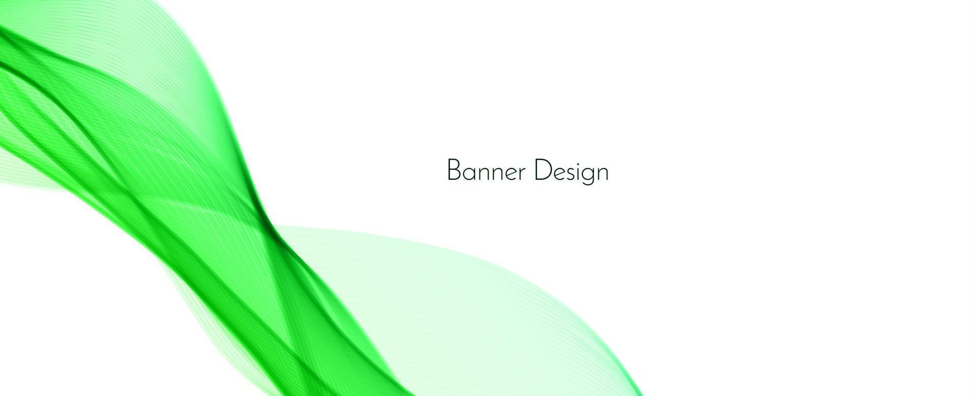 fond de bannière de conception abstraite vague décorative moderne vert vecteur