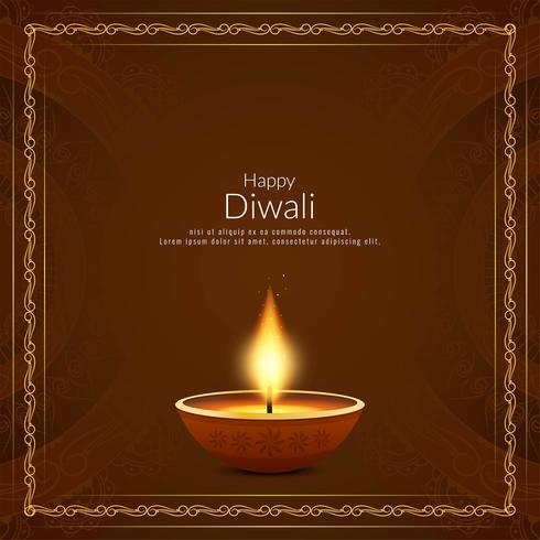 Abstrait joyeux Diwali beau fond religieux vecteur