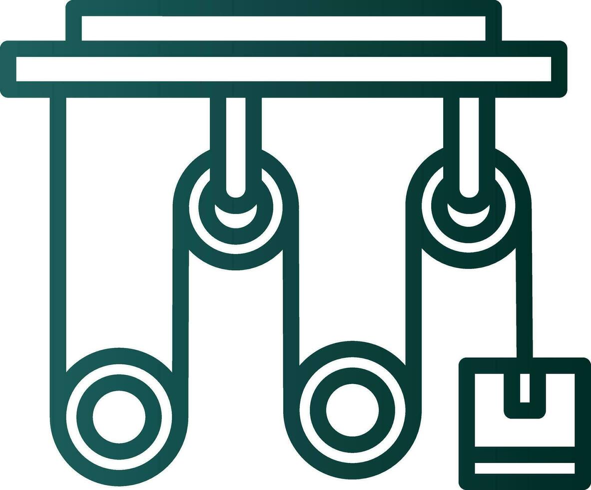 conception d'icône de vecteur de poulie
