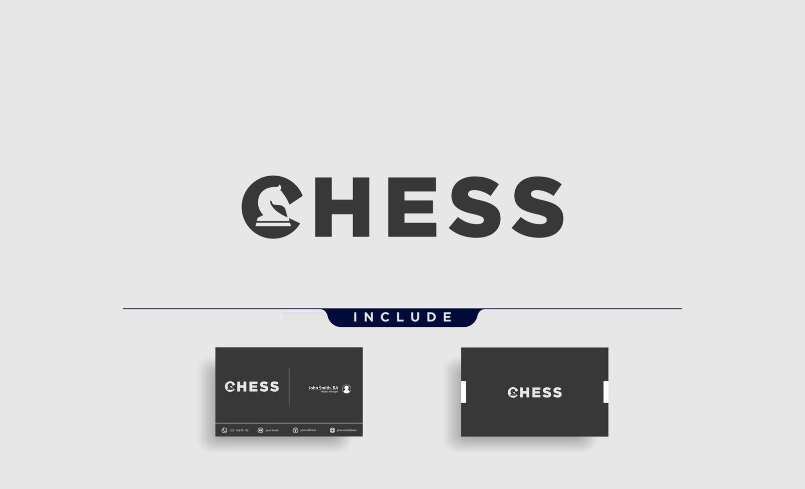 échecs logo type vector design illustration typographie logo pour échecs