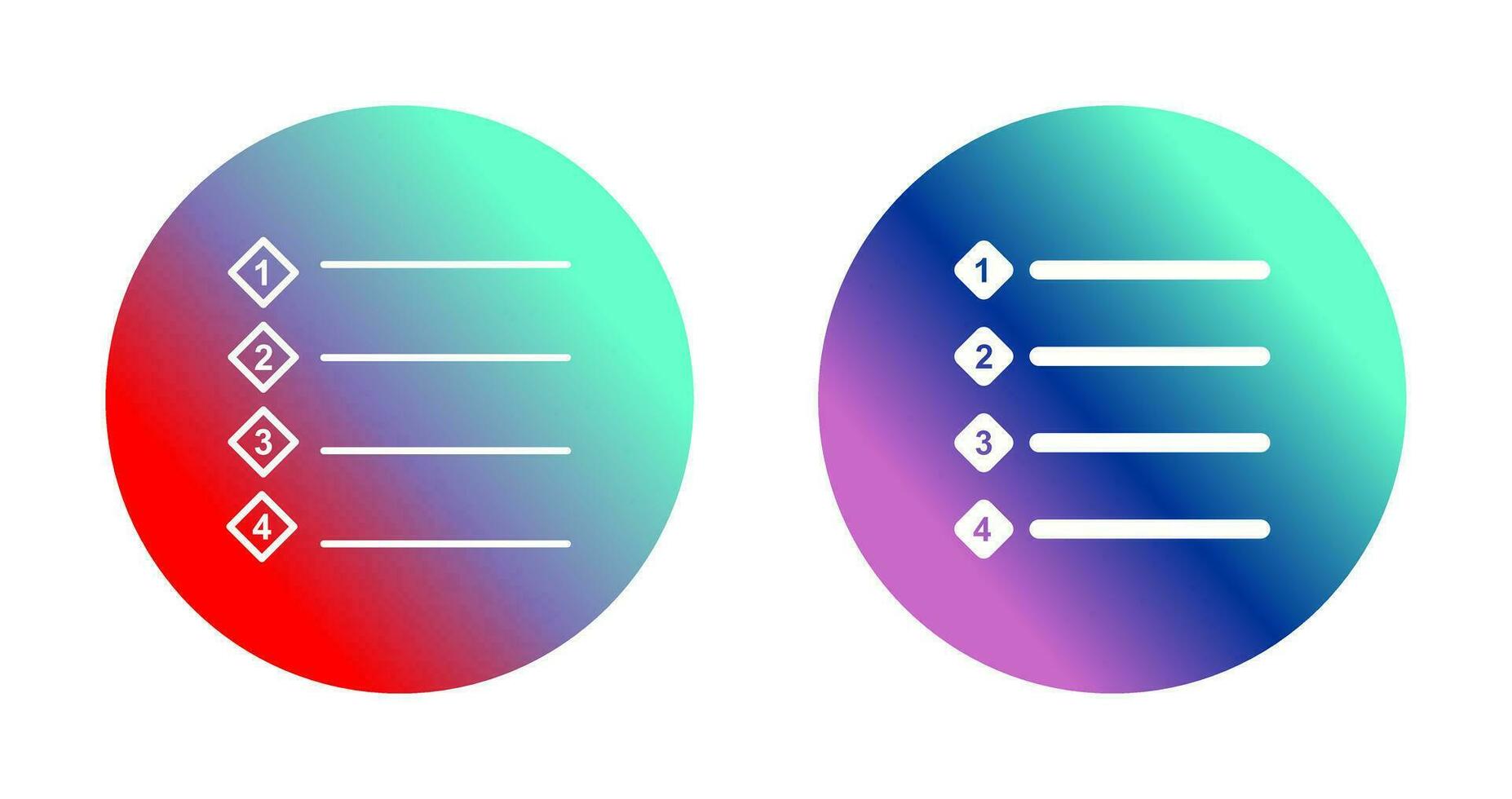 icône de vecteur de liste numérotée unique