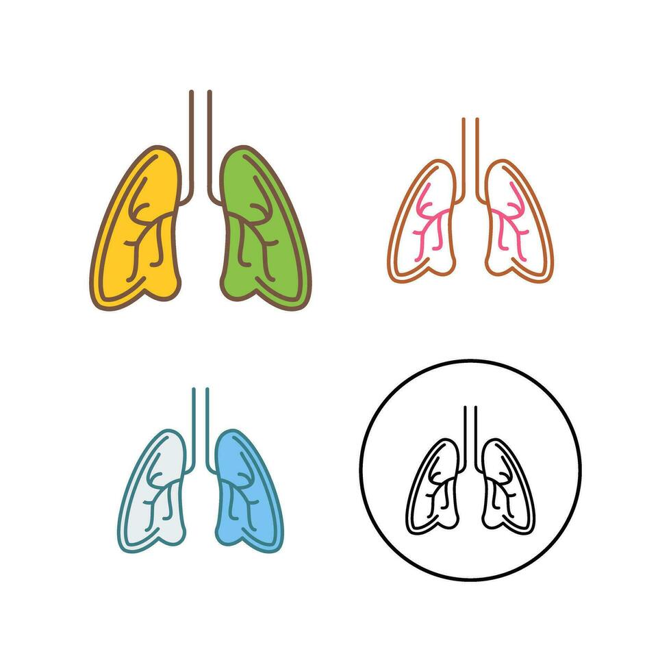 icône de vecteur de poumons