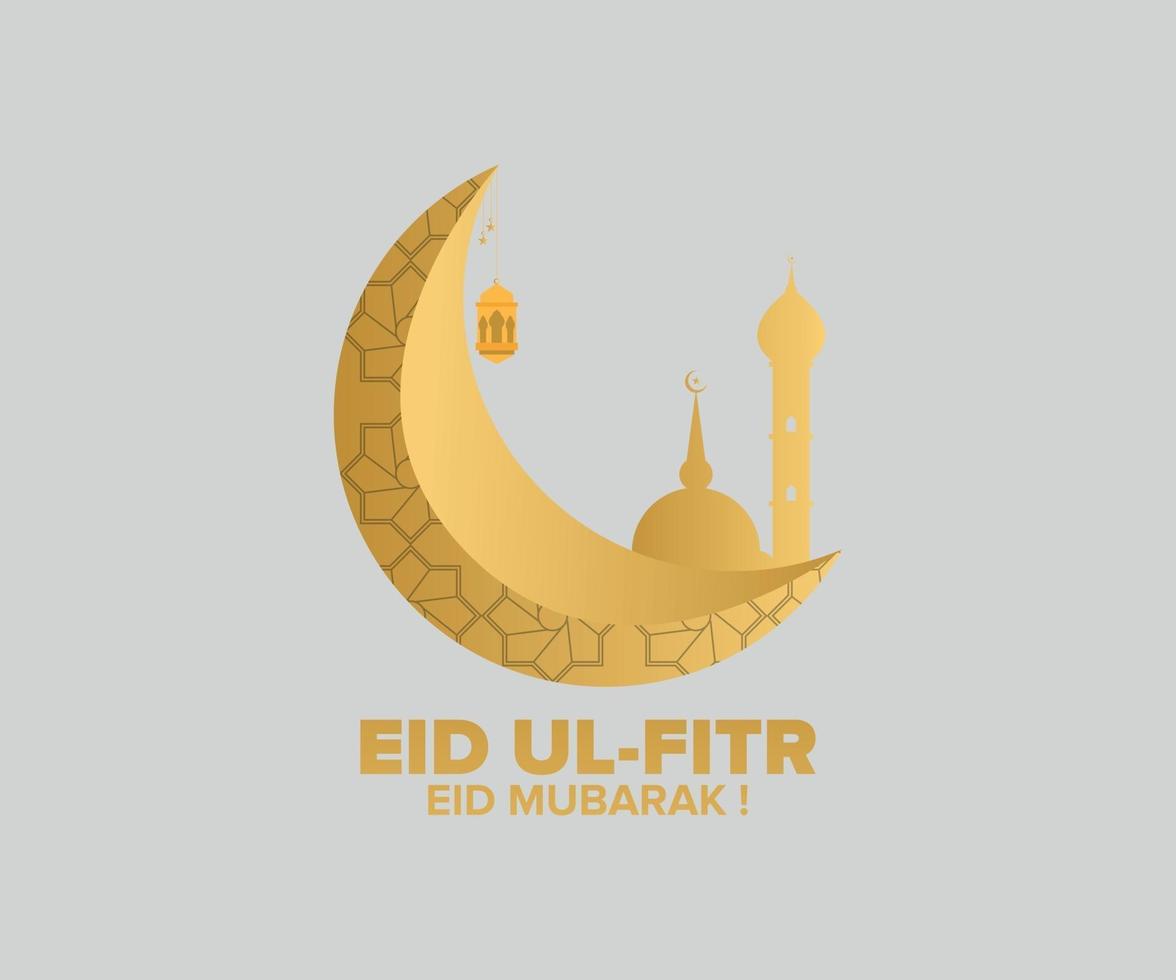 eid ul fitr événement islamique eid mubarak vecteur Premium