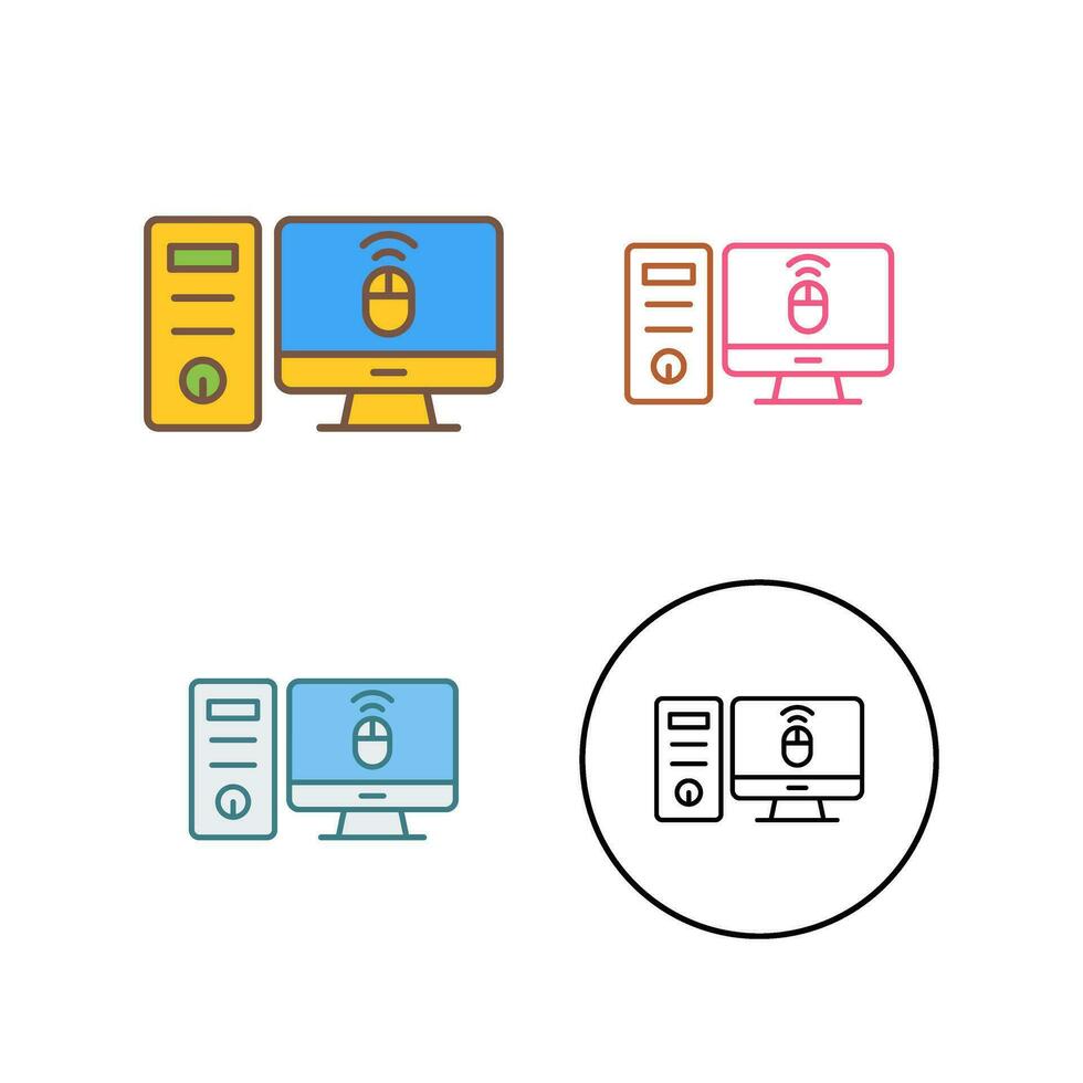 icône de vecteur d'ordinateur de bureau