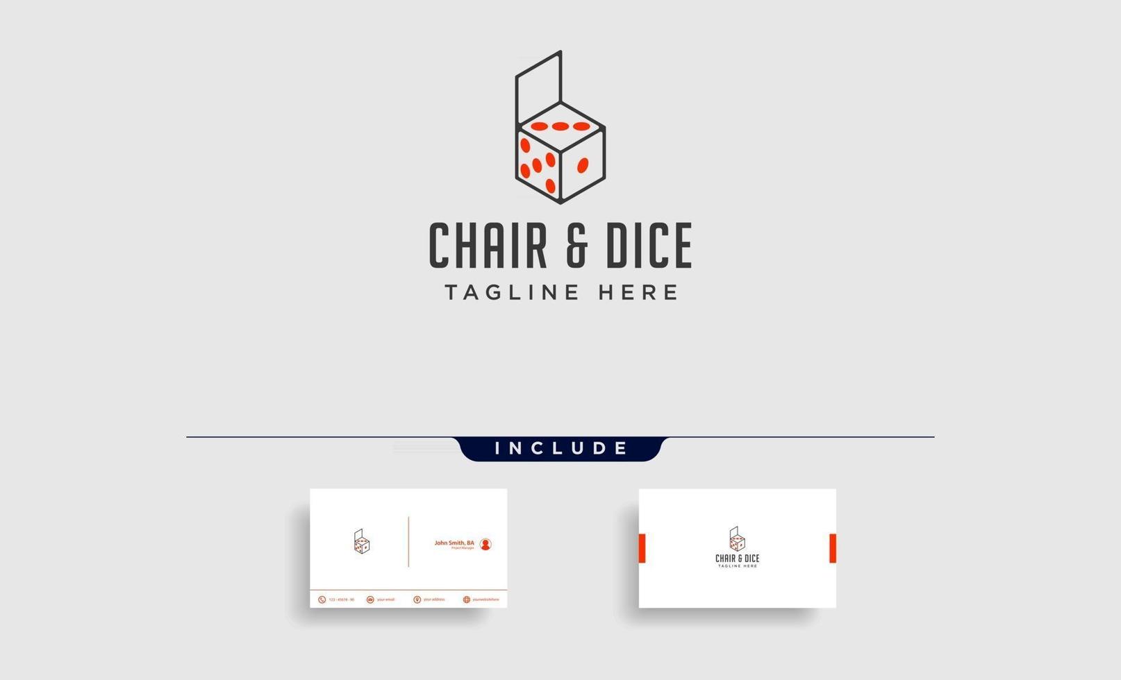 illustration vectorielle de chaise jeu logo design vecteur