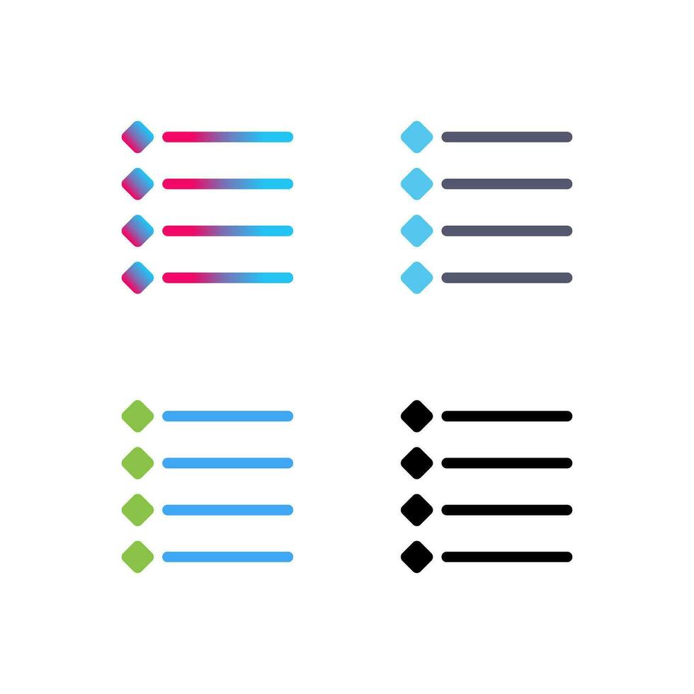 icône de vecteur de liste à puces unique