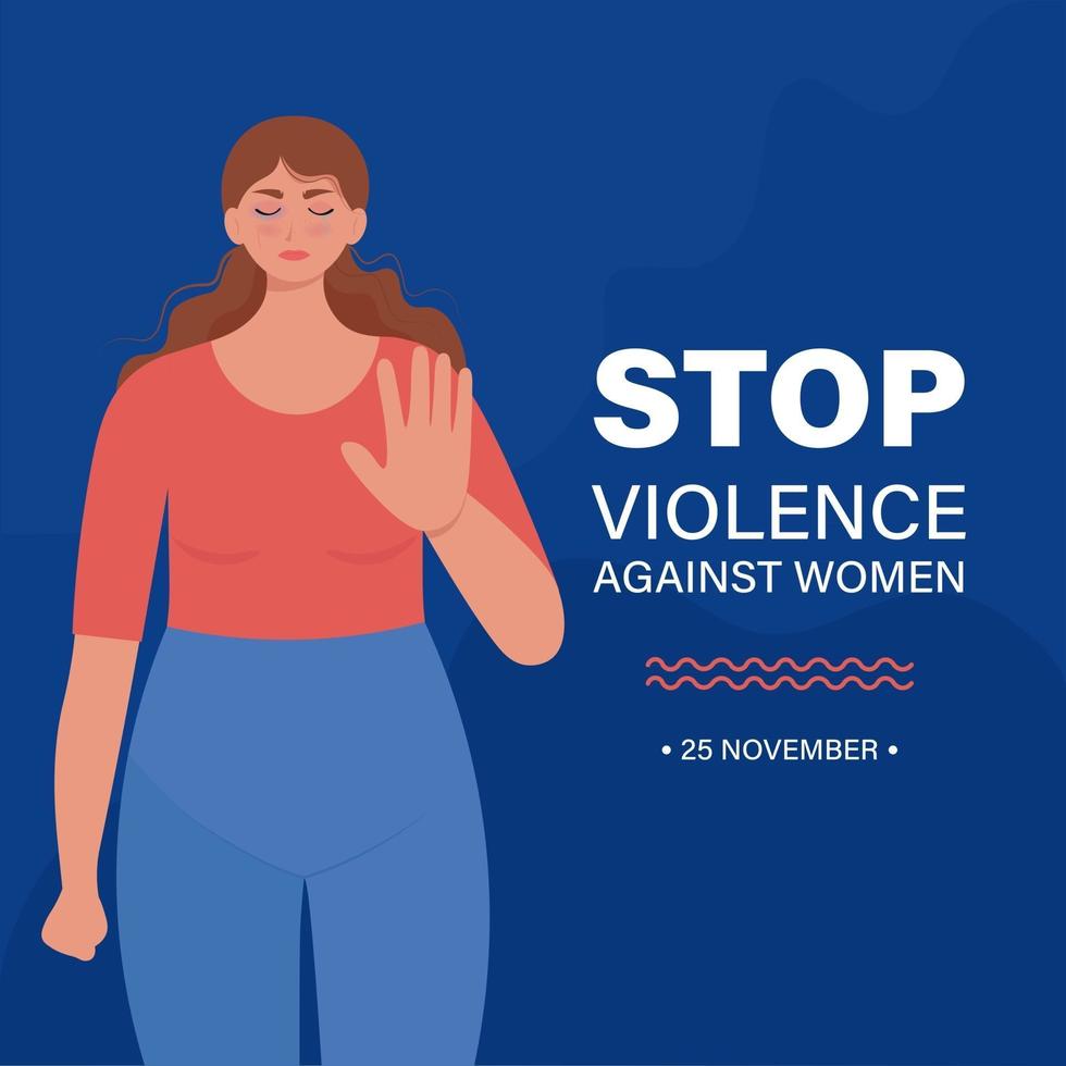 arrêter la violence contre la bannière de la femme vecteur