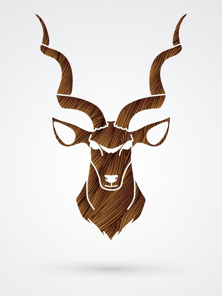 tête de kudu silhouette vecteur