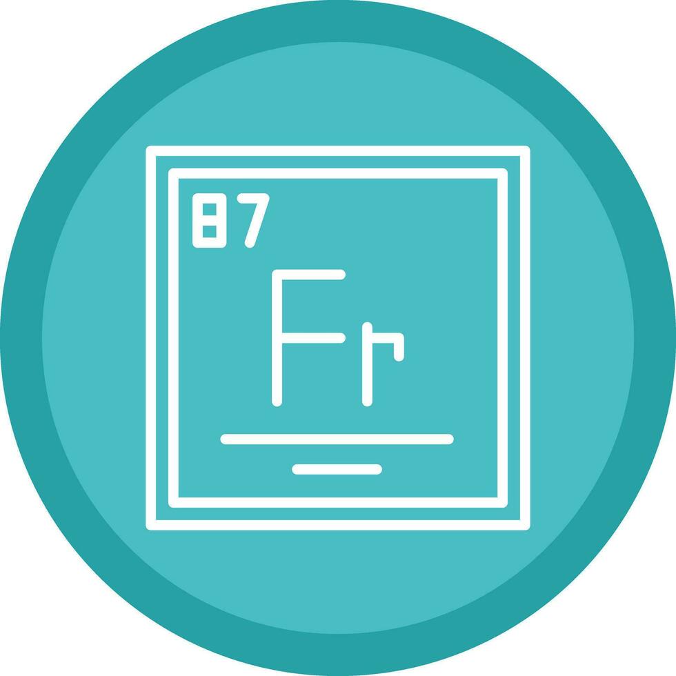 francium vecteur icône conception