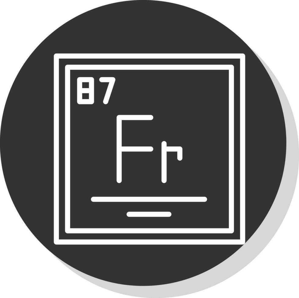 francium vecteur icône conception