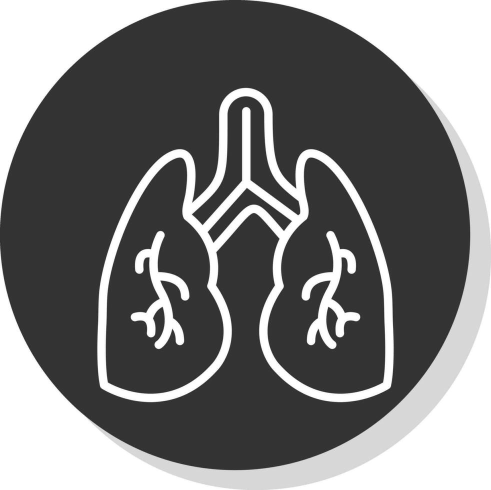 conception d'icône de vecteur de poumons
